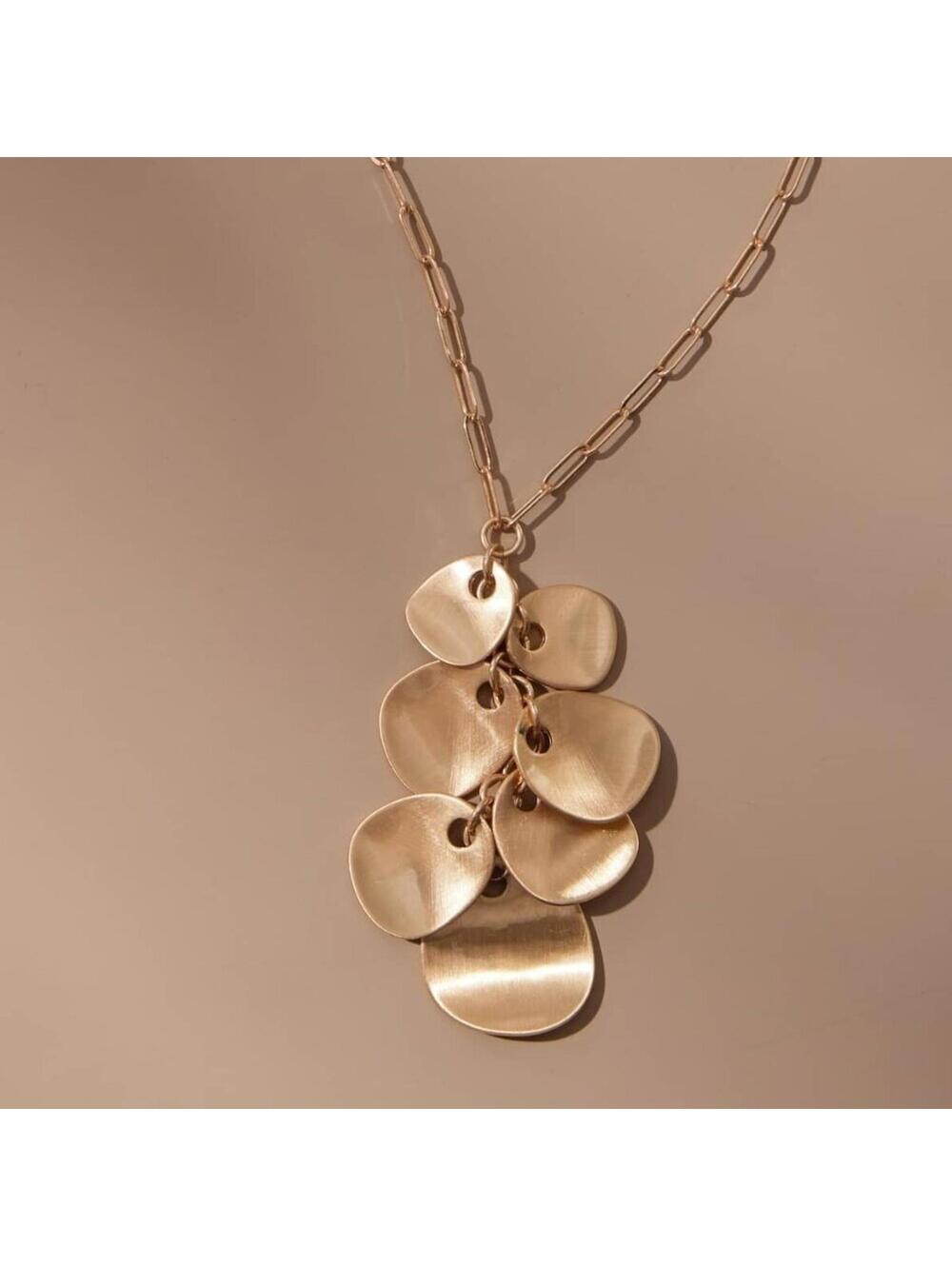 J.Jill Brushed-Metal Cluster Pendant